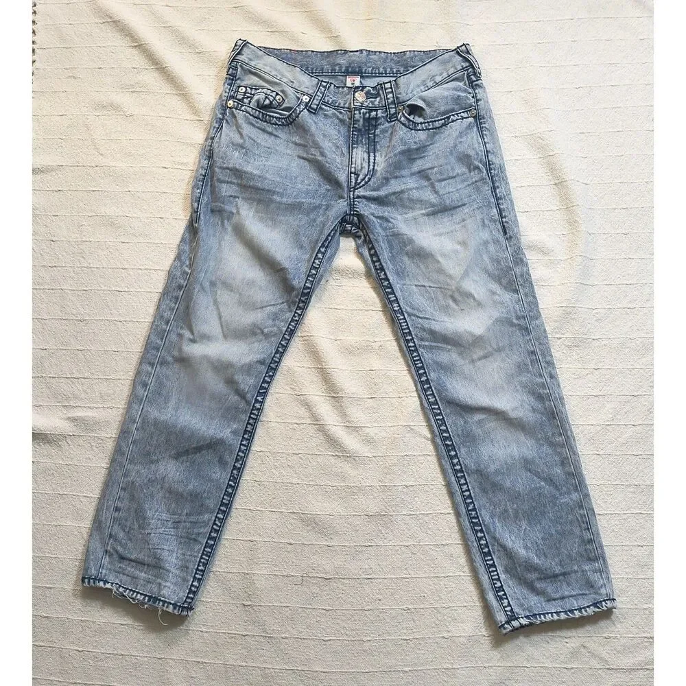 True Religion Acid Washed Denim Jeans